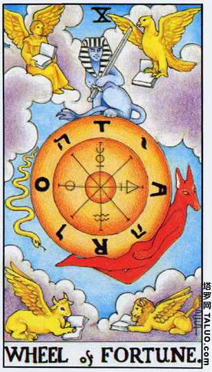 大阿尔卡纳第10号牌 The Wheel of Fortune 命运之轮-正位,牌意解读