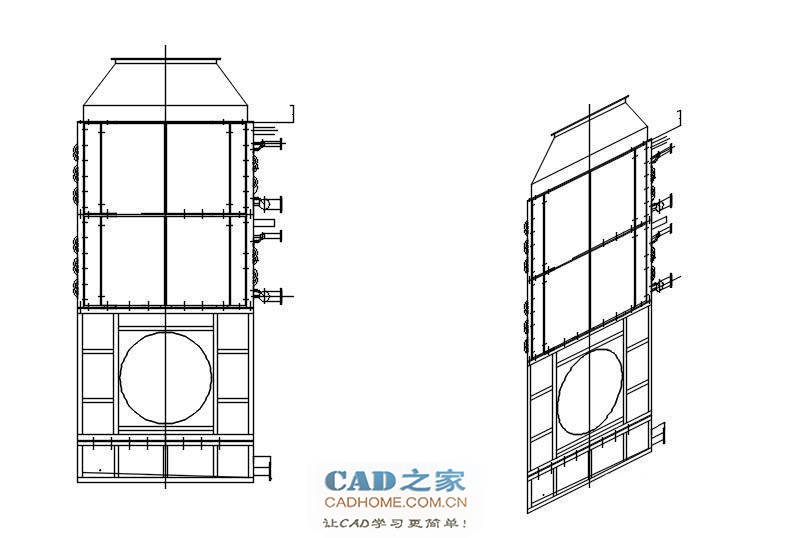 CAD设备侧视图怎么转换至轴测视图? 第1张