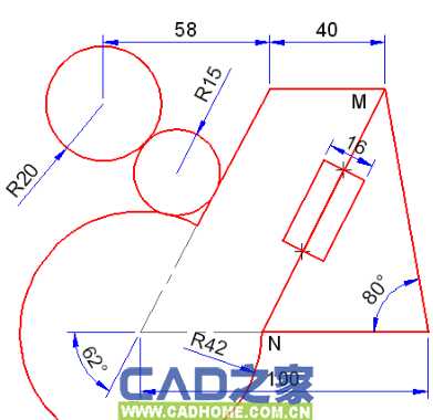 CAD初学练习题及画法(二十一) 第5张