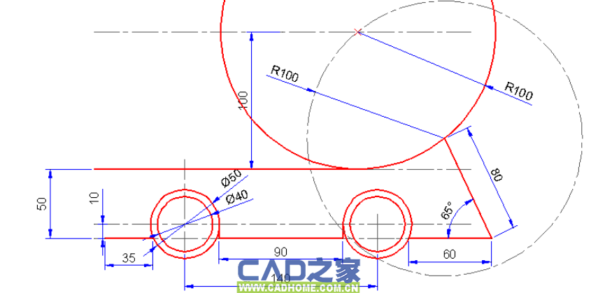 CAD初学练习题及画法(十九) 第3张