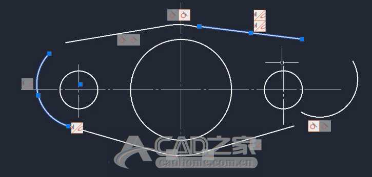 CAD相切/相等/同心/重合/对称/水平约束快捷键 第9张