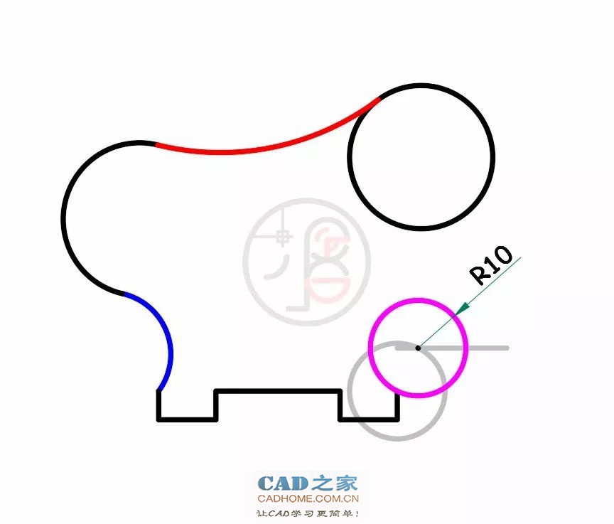 [CAD练习]圆的相切关系及间接辅助画法 第25张