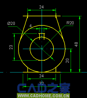 CAD初学练习题及画法(二十八) 第1张
