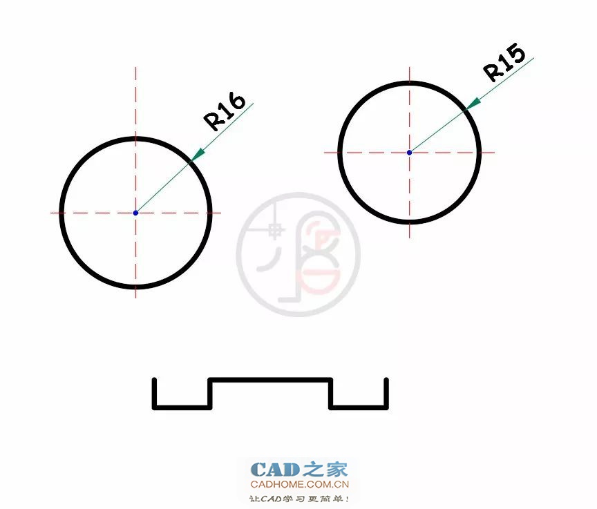 [CAD练习]圆的相切关系及间接辅助画法 第7张