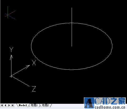 CAD中如何画圆的三维垂线？ 第7张