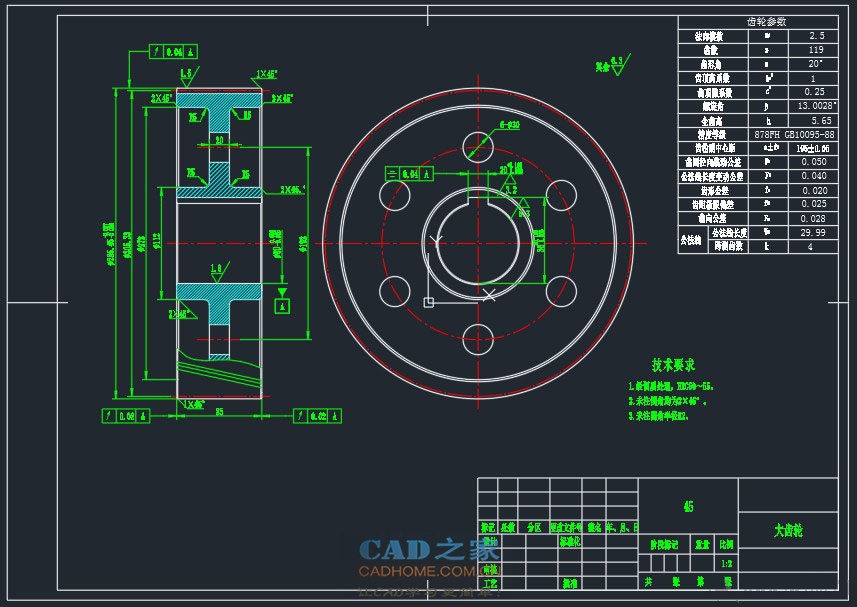 用AutoCAD2018绘制齿轮零件图文教程 第9张