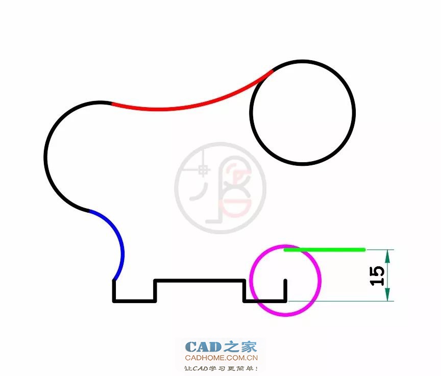 [CAD练习]圆的相切关系及间接辅助画法 第23张