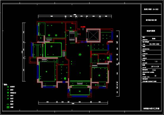 某建筑的CAD软件设计室内户型图 第3张