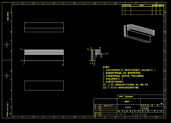 机械设备CAD图纸,主功率板大散热器设备CAD图纸查看