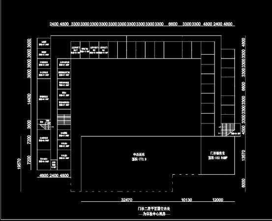 CAD医疗建筑图纸,门诊平面图CAD医疗建筑图纸 第2张