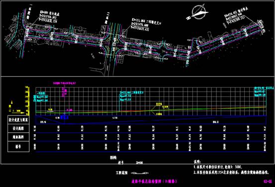 道路设计CAD图纸之总体布置 第1张