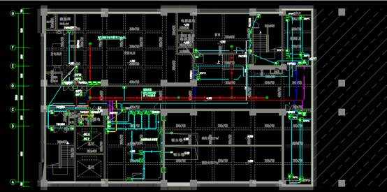 CAD电力控制布置图,某实训综合大楼消防CAD电力控制布置图 第3张
