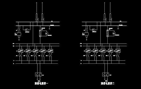 通信电源系统接线CAD电气原理图 第2张