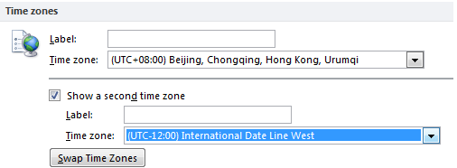 如何在Outlook中添加和更改第二时区？ 第5张