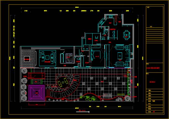 CAD软件装修图,某大户型房屋的室内设计CAD软件装修图 第1张