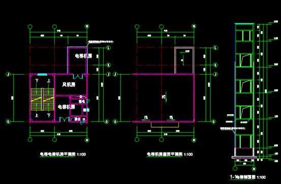 CAD建筑设计,承天电梯CAD建筑设计中钢结构图纸 第2张