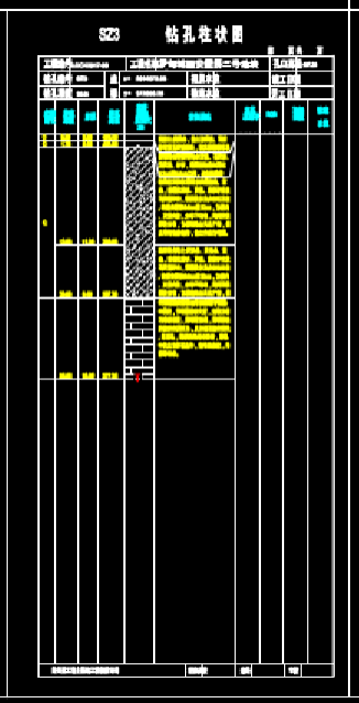 建筑CAD设计图纸之钻孔柱状图 第1张