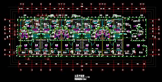 某套型住宅区的CAD居民建筑设计图 第2张