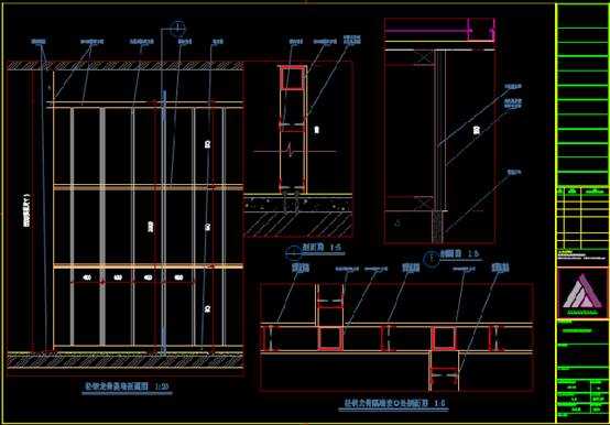 室内设计CAD图纸之轻钢结构 第1张