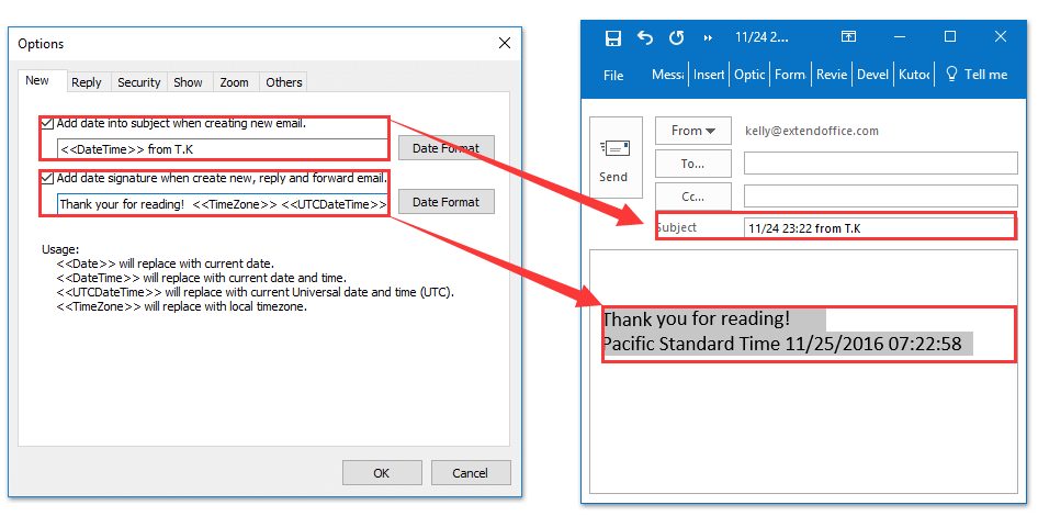 如何在Outlook签名中添加mailto链接？