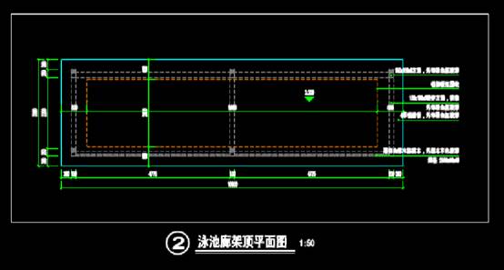 园林景观CAD图纸之泳池廊架 第2张