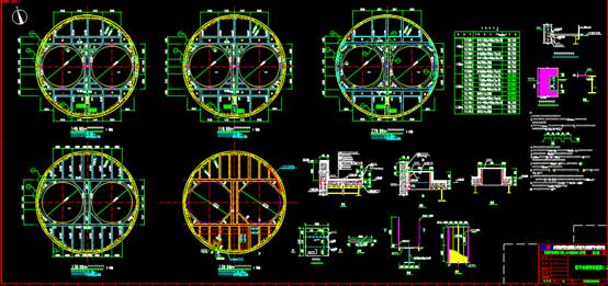 CAD建筑设计,圆形建筑CAD建筑设计中钢结构图纸 第1张