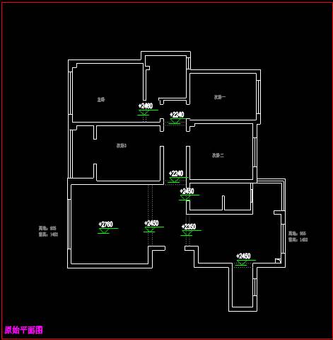 某房屋的CAD室内装修户型图 第1张