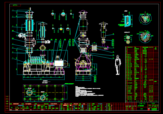 CAD快速查看机械图,鼓风机总设计CAD图纸