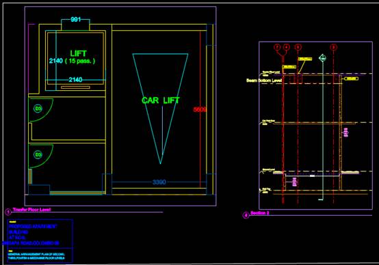 汽车电梯机械设计CAD图 第1张