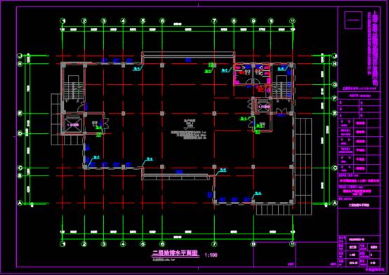 某多层厂房的给排水CAD图纸 第2张