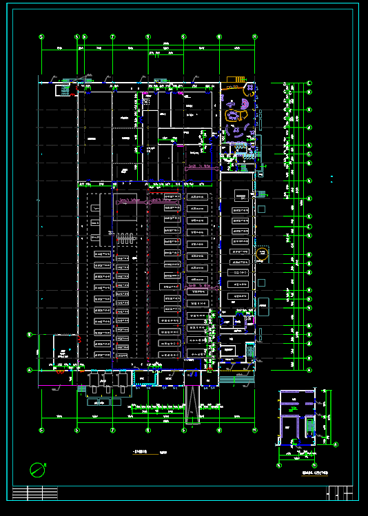 CAD工业建筑设计图,厂区CAD工业建筑设计平面放大图纸