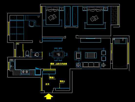 某个人住房的CAD室内装修户型图 第1张