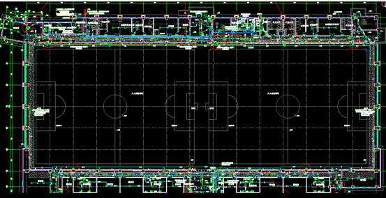 CAD电力控制布置图,体育馆电气设计CAD电力控制布置图 第3张