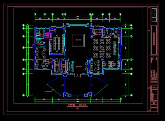 CAD建筑图纸快速查看,CAD建筑图纸快速查看之售楼处平面图 第2张