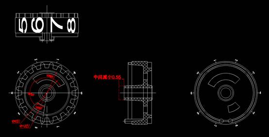 CAD机械制图零件图之字轮图 第1张