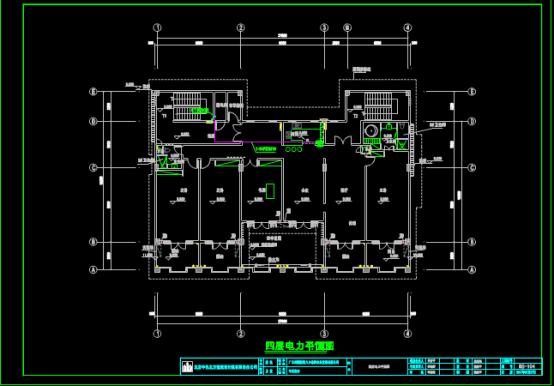 CAD电力设计图纸,专家宿舍强电设计CAD图纸