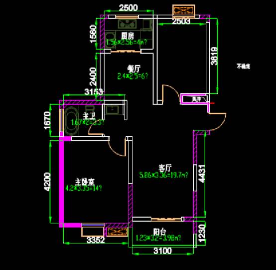 CAD建筑图纸快速查看,CAD建筑图纸快速查看之室内装修户型图