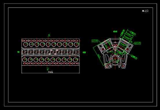CAD画机械图,MTU机身形位公差检测CAD图纸 第2张