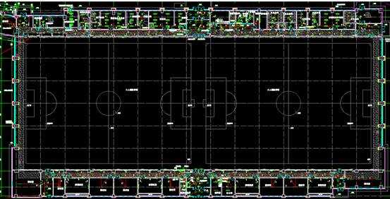 CAD电力控制布置图,体育馆电气设计CAD电力控制布置图 第2张