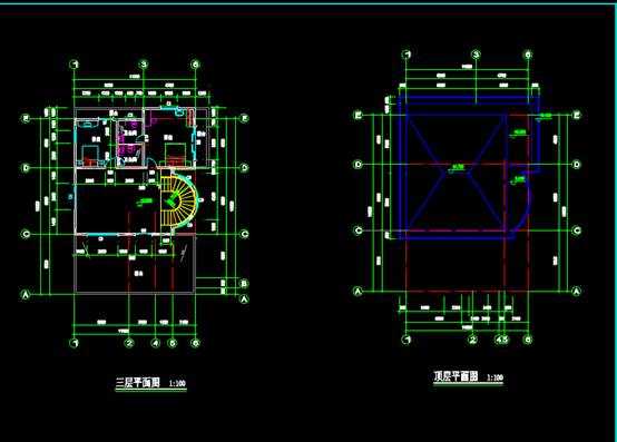 建筑设计CAD图纸,新小户型别墅建筑设计CAD图纸 第2张