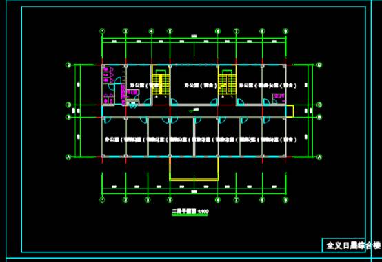 CAD建筑图纸快速查看,CAD建筑图纸快速查看之综合楼平面图 第3张