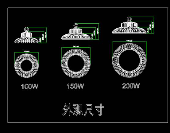 机械零部件CAD图纸,UFO外观尺寸及PCB孔位CAD图纸