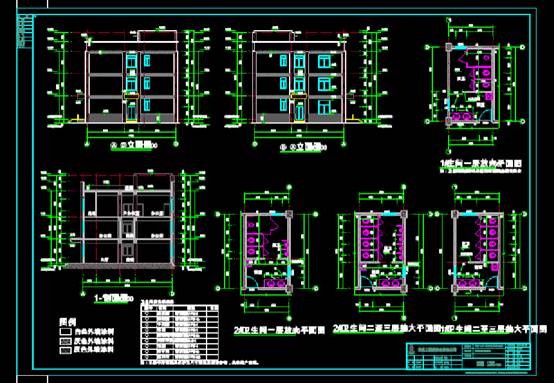 CAD建筑工程图,业务用房的CAD建筑工程图 第2张