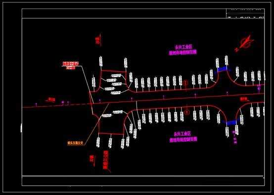 路桥市政CAD图纸,某地园区公路规划CAD图纸 第1张