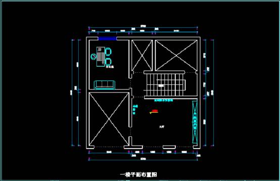 建筑CAD施工图,三层别墅建筑CAD家装施工图 第2张