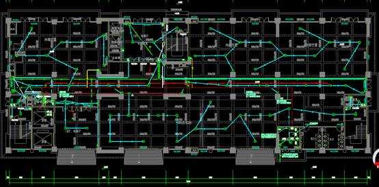CAD电力控制布置图,膜服务区综合楼CAD电力控制布置图 第4张