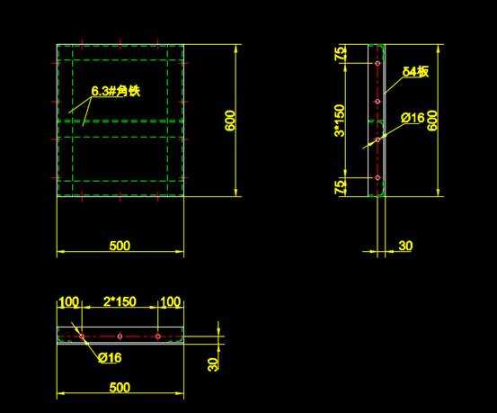 CAD建筑设计,具体分块模板钢结构CAD图 第3张