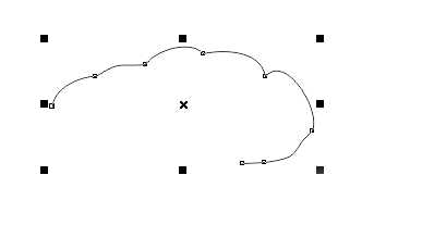 CorelDraw X4做出简笔画云朵的方法流程 第5张