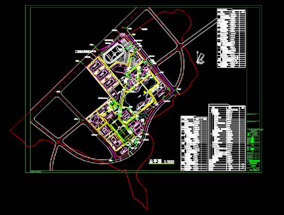 旅游学院的建筑规划CAD设计图 第1张