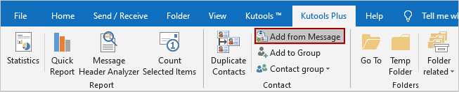如何在Outlook中批量添加所有/多个电子邮件的发件人到联系人？ 第7张